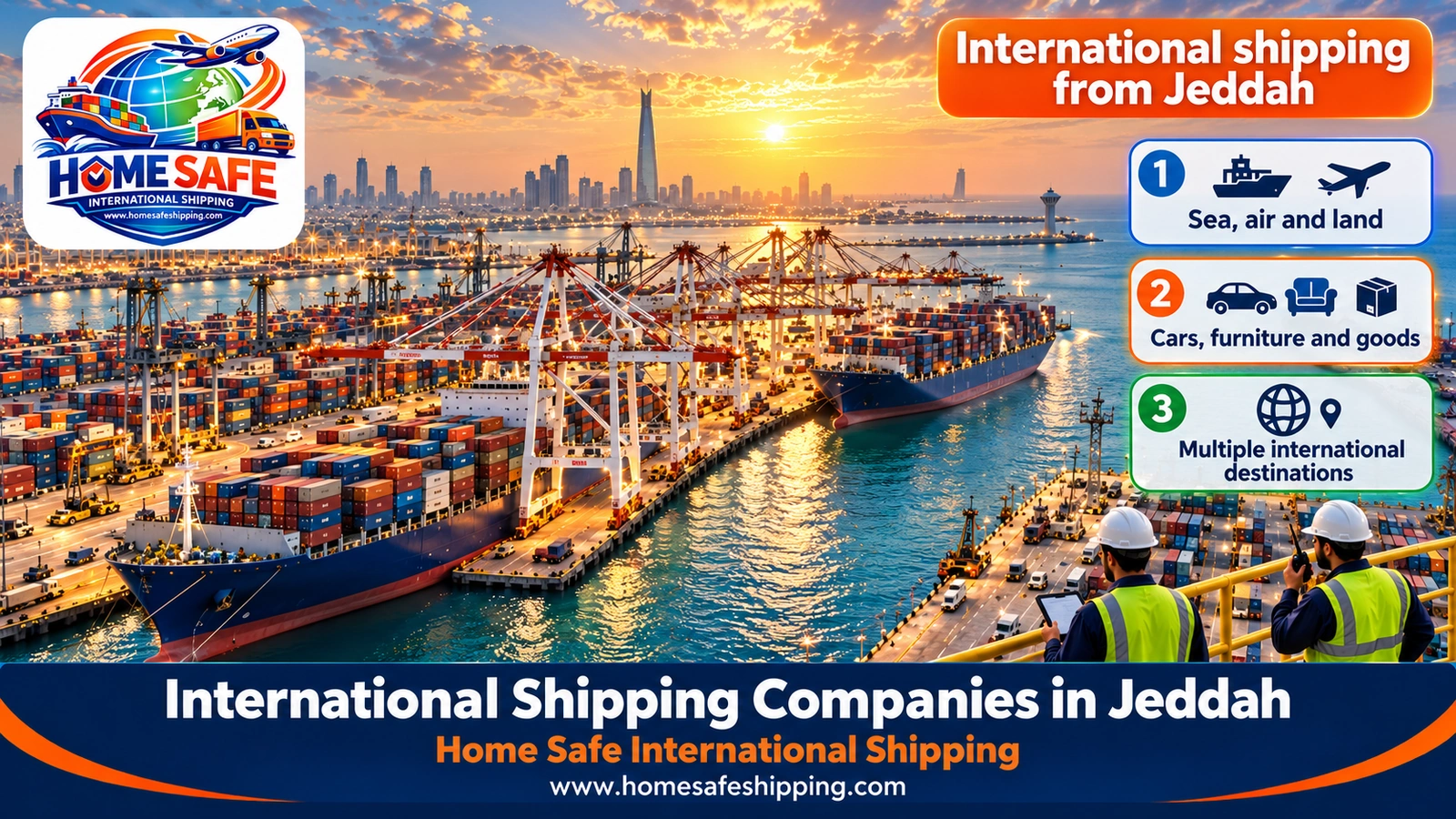 International shipping companies in Jeddah via Jeddah Islamic Port