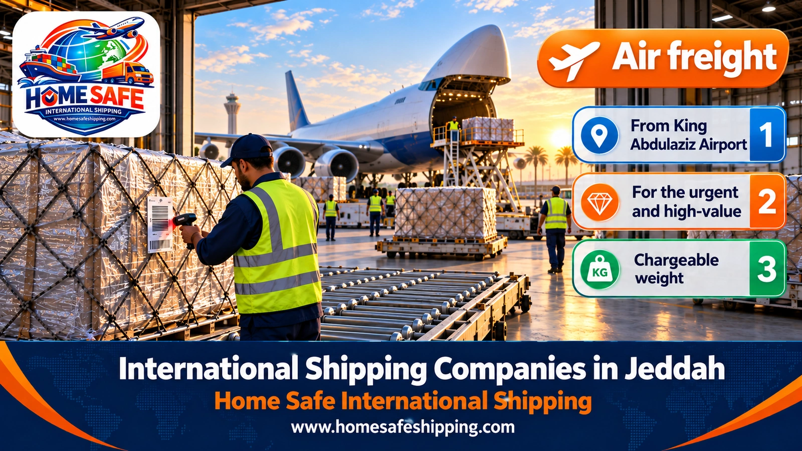 Air freight from King Abdulaziz Airport in Jeddah