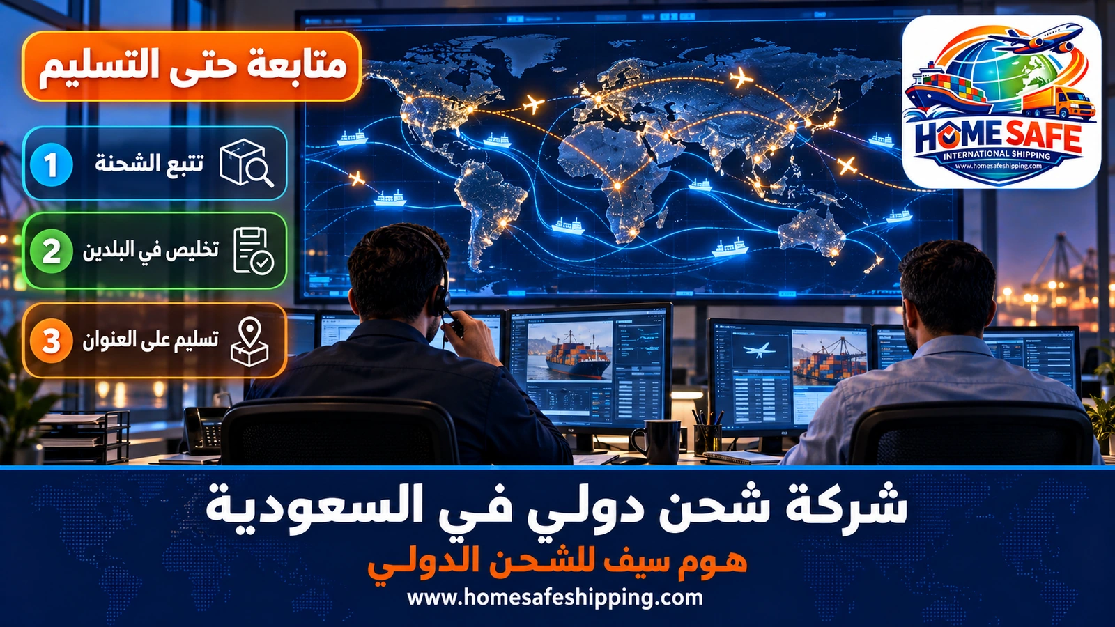 متابعة الشحنات الدولية حتى التسليم