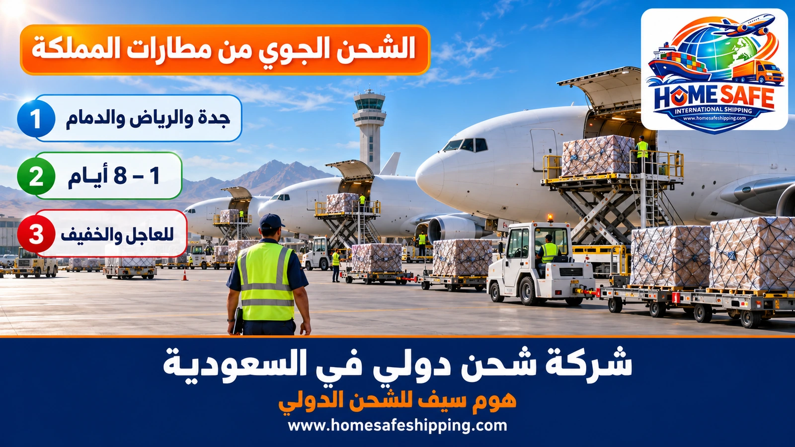 الشحن الجوي الدولي من مطارات السعودية