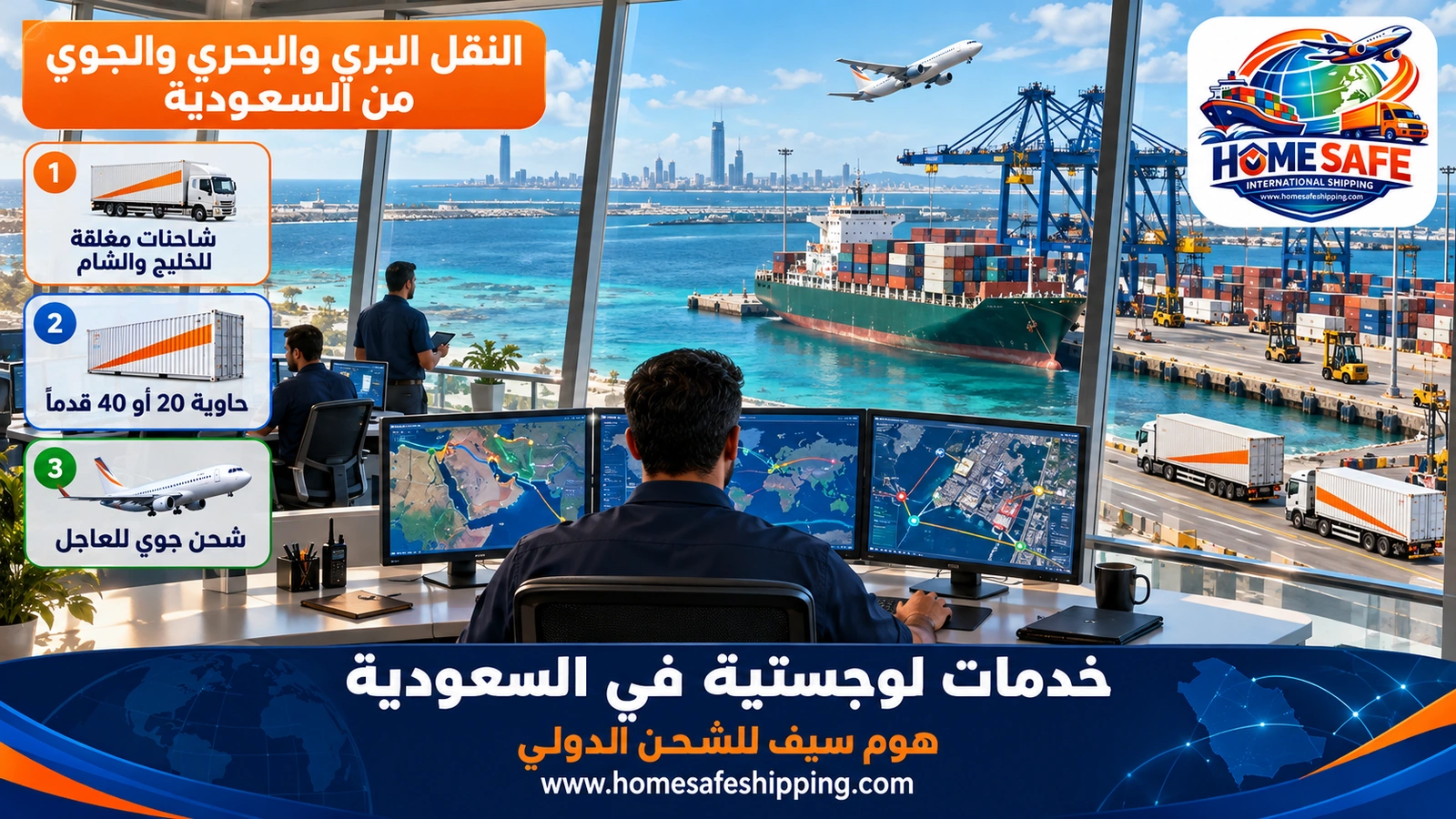 النقل البري والبحري والجوي من السعودية