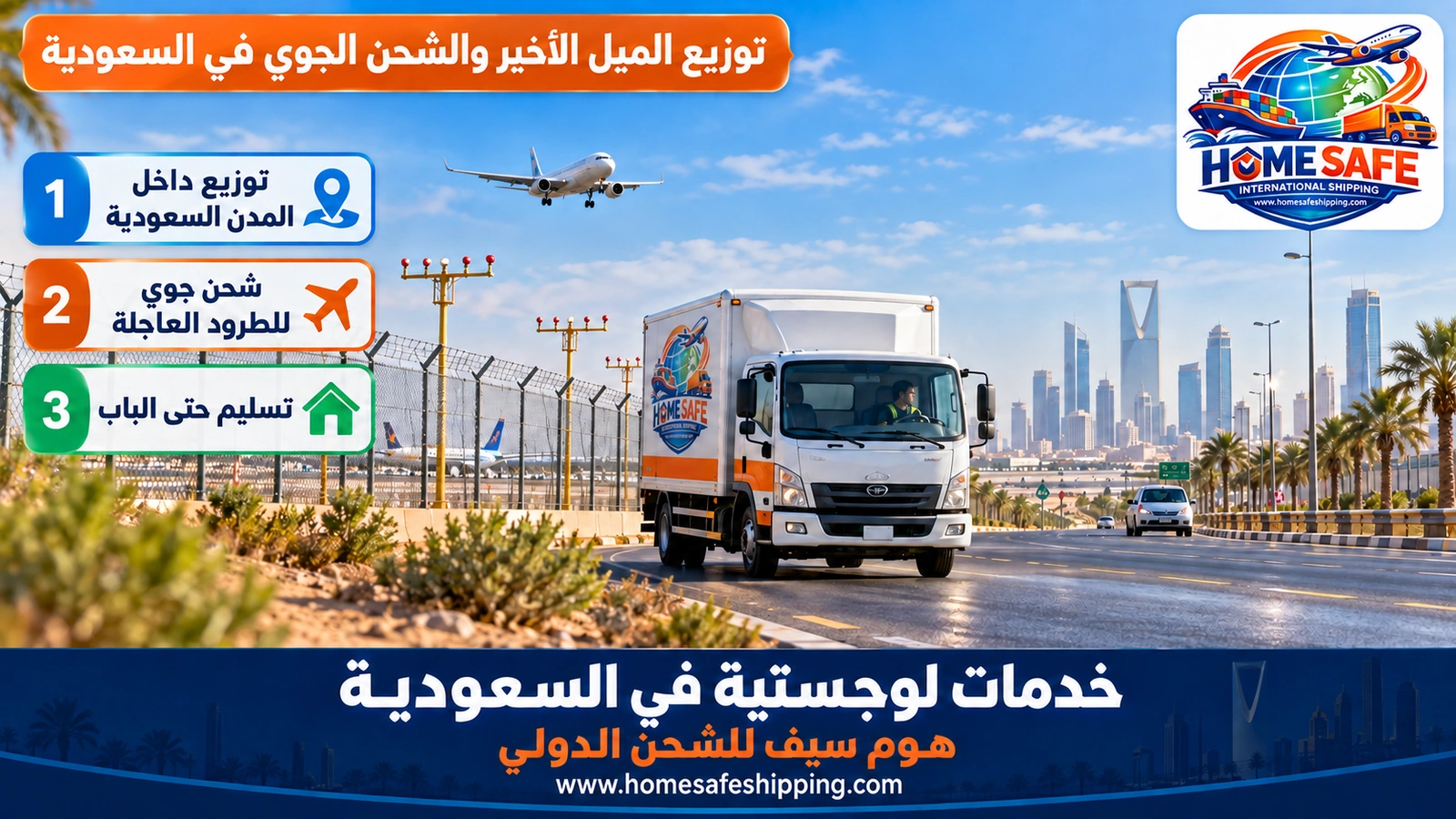 توزيع الميل الأخير والشحن الجوي في السعودية