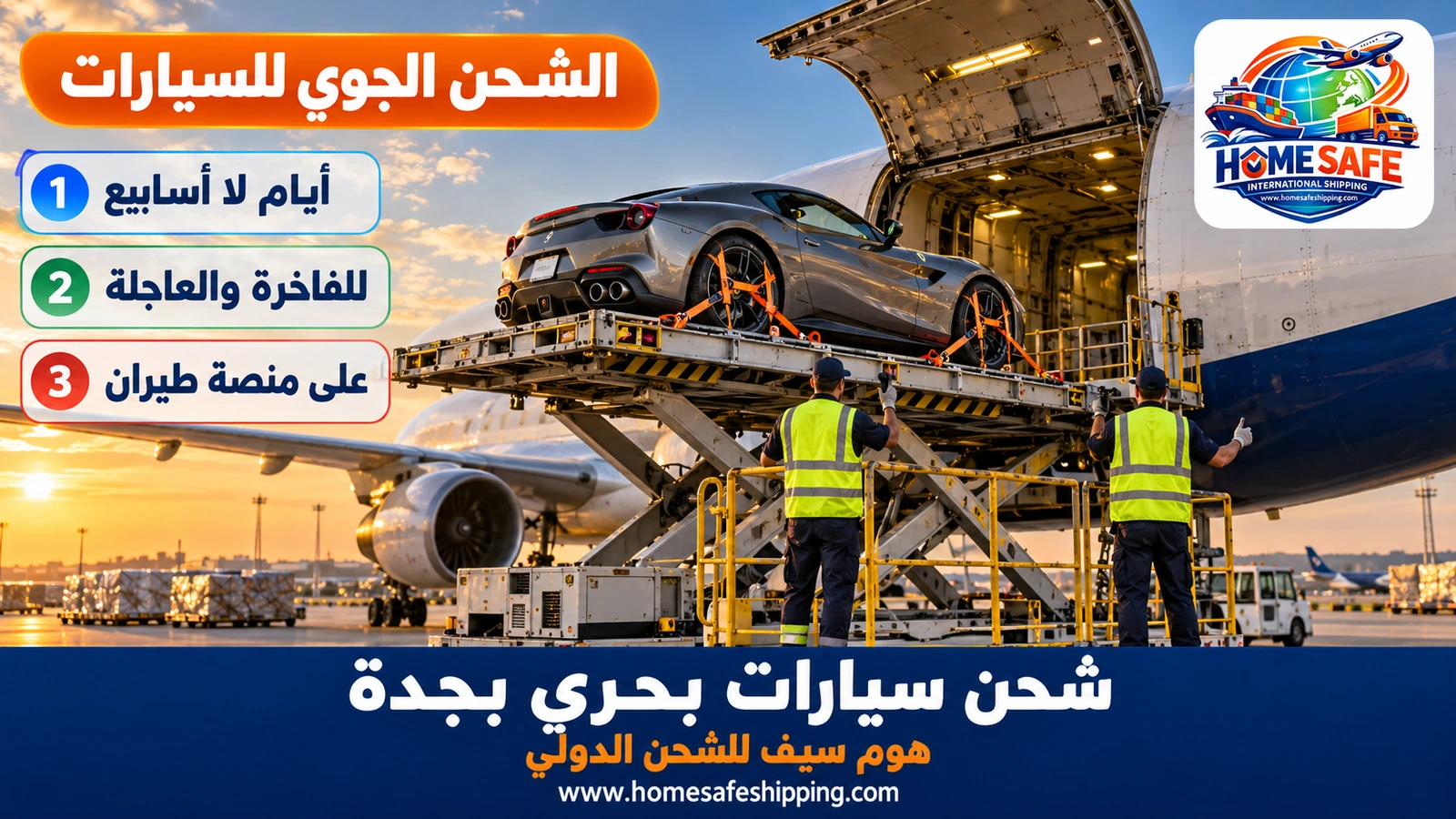 الشحن الجوي للسيارات من جدة