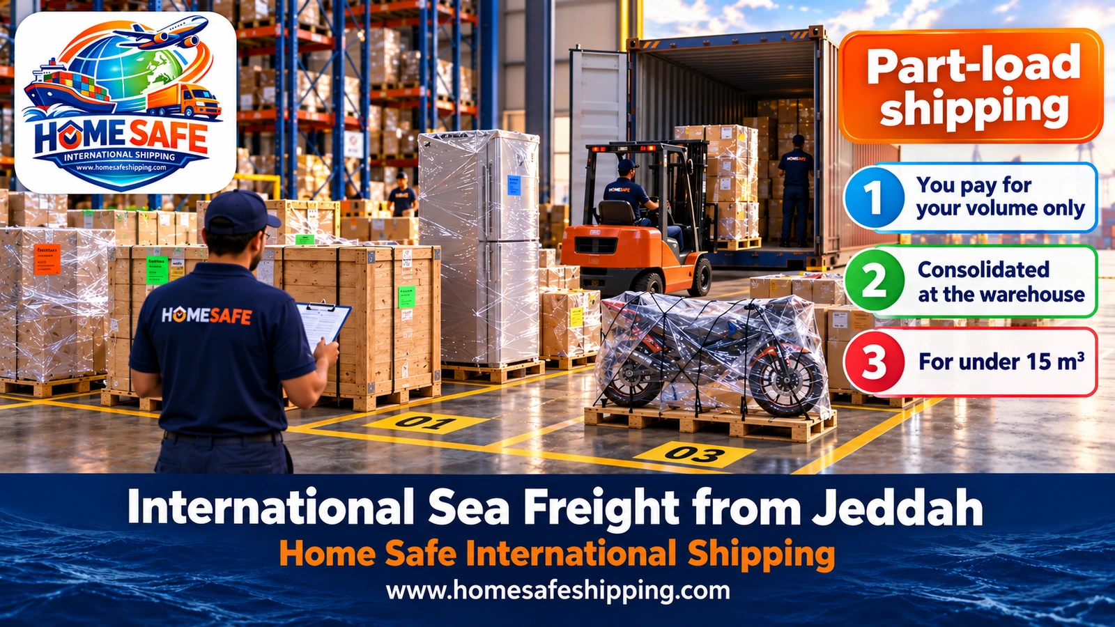 Part-load sea freight from Jeddah