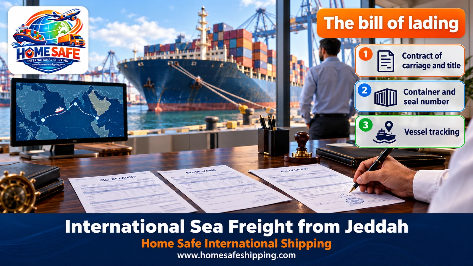The bill of lading for shipments from Jeddah