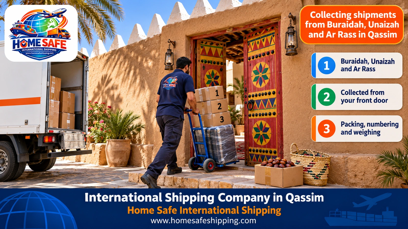 Collecting shipments from Buraidah, Unaizah and Ar Rass in Qassim