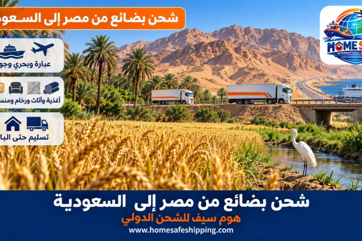 شحن بضائع من مصر إلى السعودية