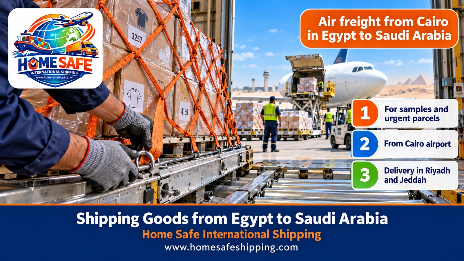 Air freight from Cairo in Egypt to Saudi Arabia