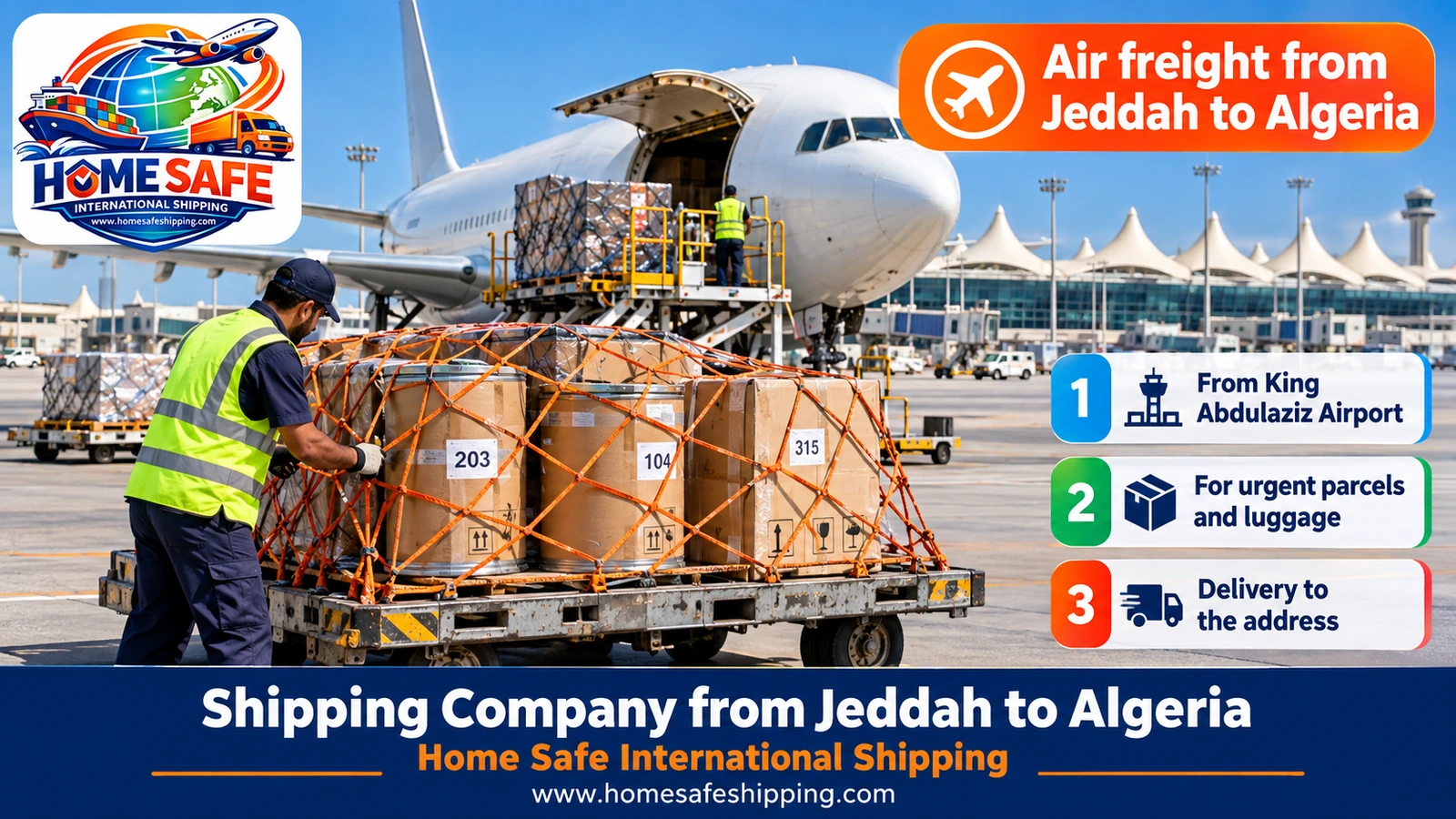 Air freight from Jeddah to Algeria