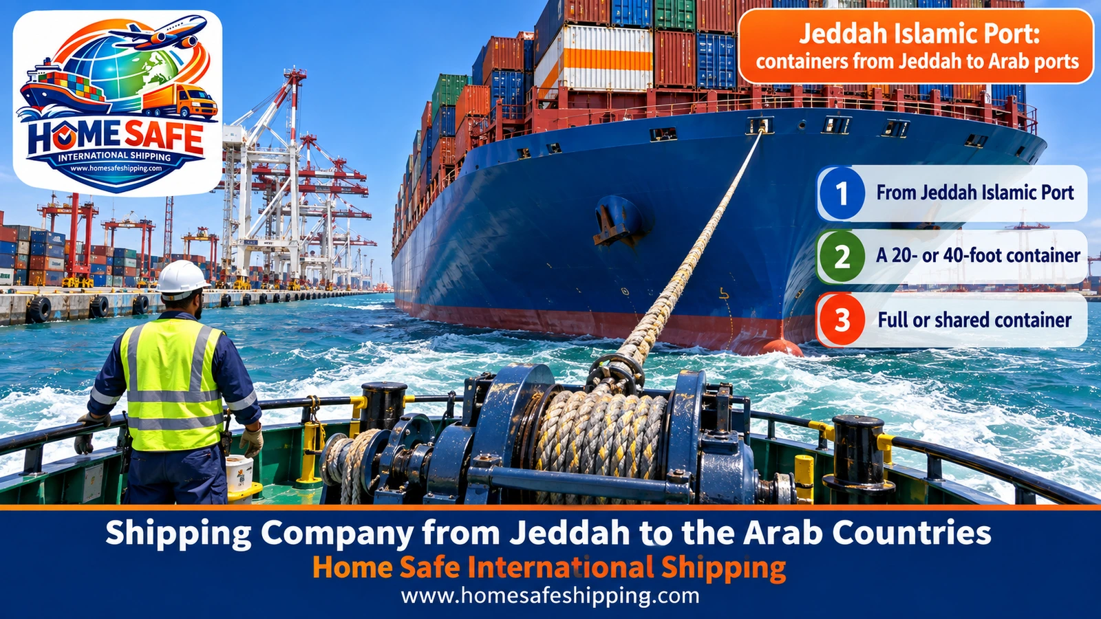 Jeddah Islamic Port: containers from Jeddah to Arab ports