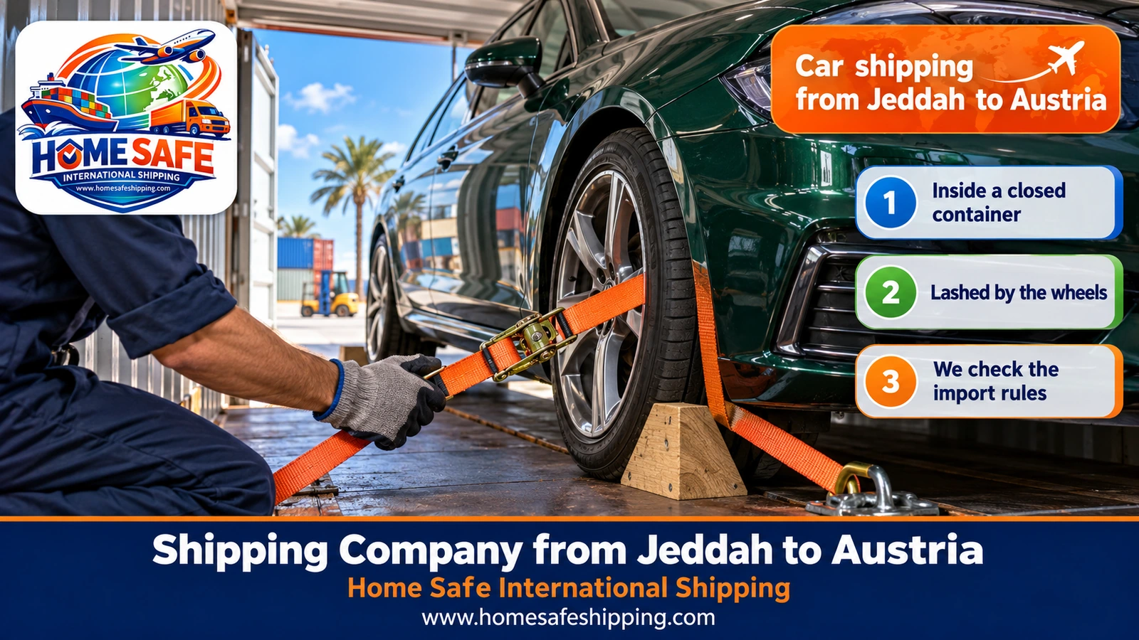 Car shipping from Jeddah to Austria