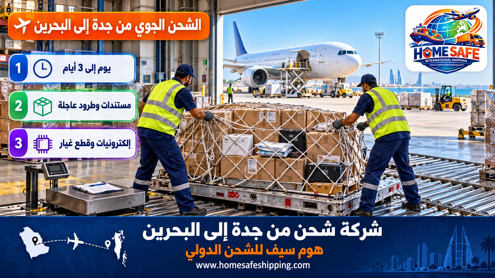 الشحن الجوي من جدة إلى البحرين