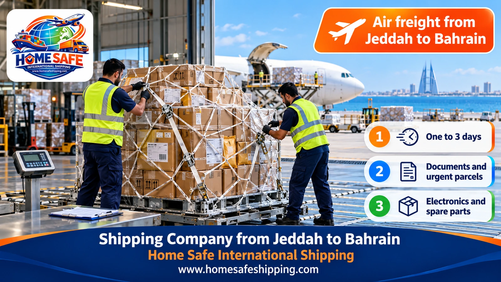 Air freight from Jeddah to Bahrain