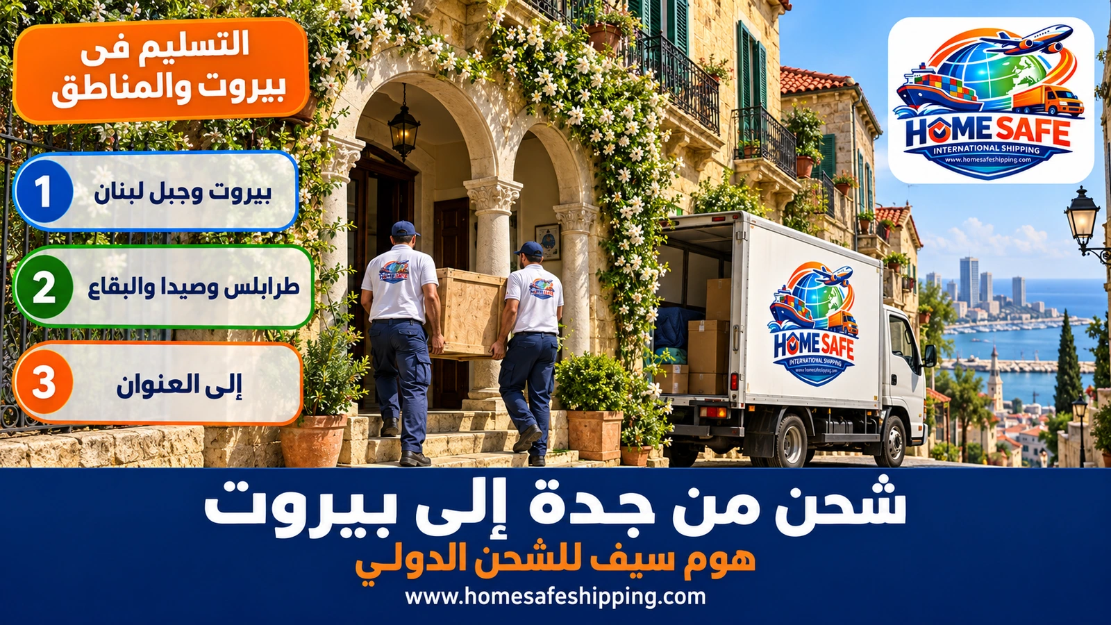 تسليم الشحنات في بيروت والمناطق اللبنانية