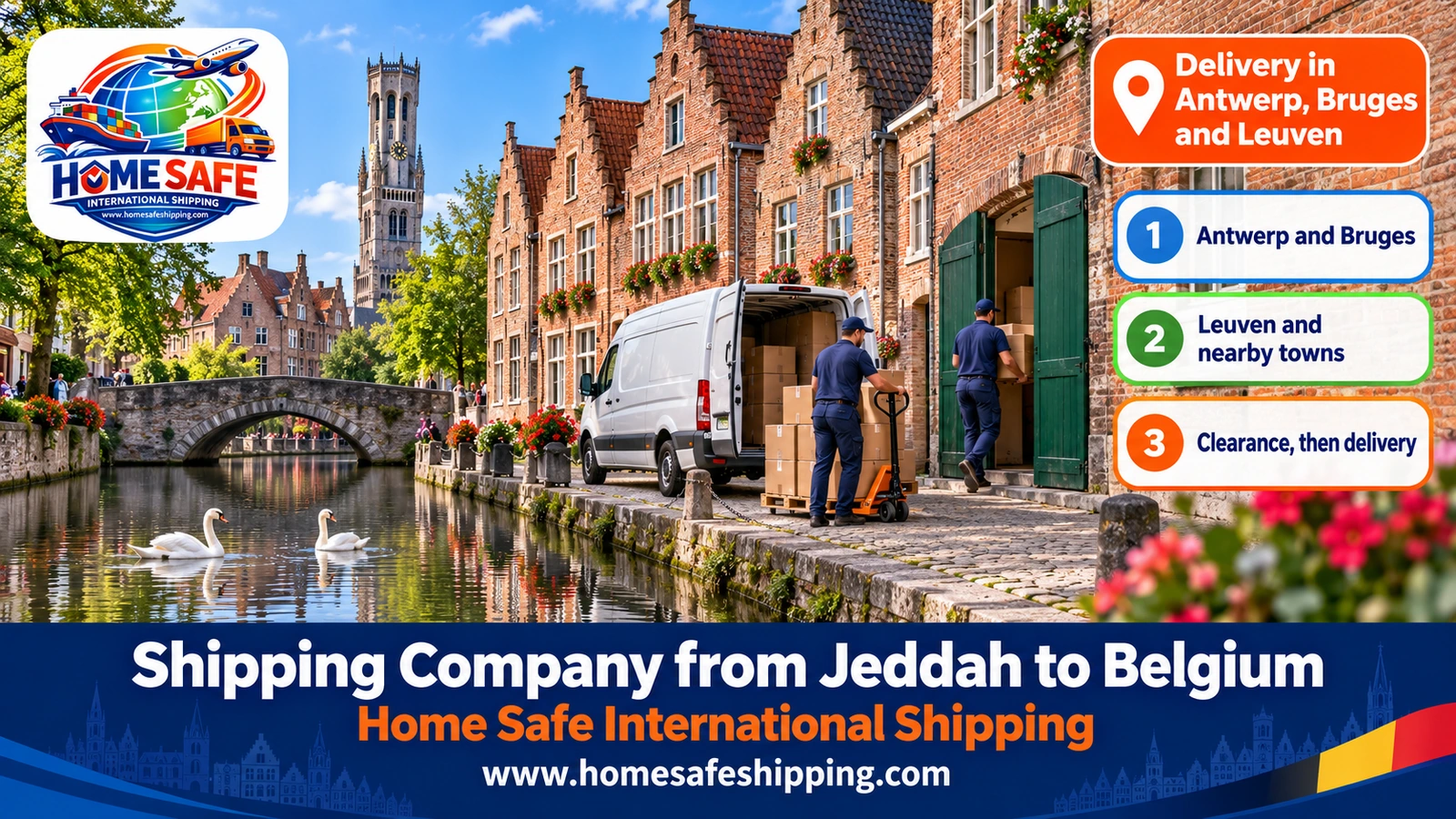 Delivery in Antwerp, Bruges and Leuven