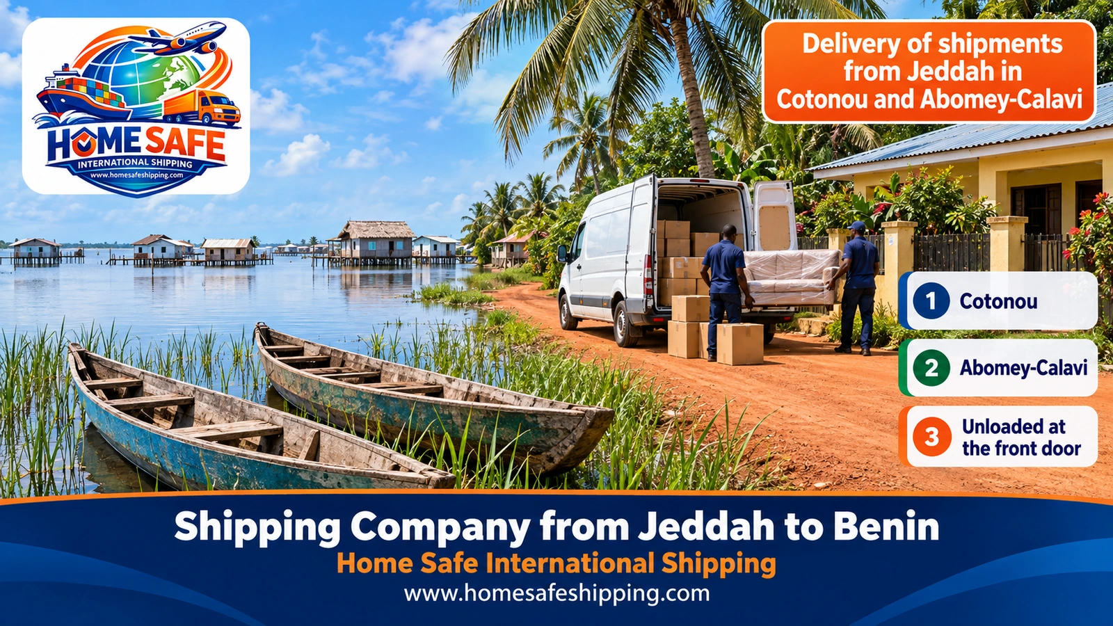 Delivery of shipments from Jeddah in Cotonou and Abomey-Calavi