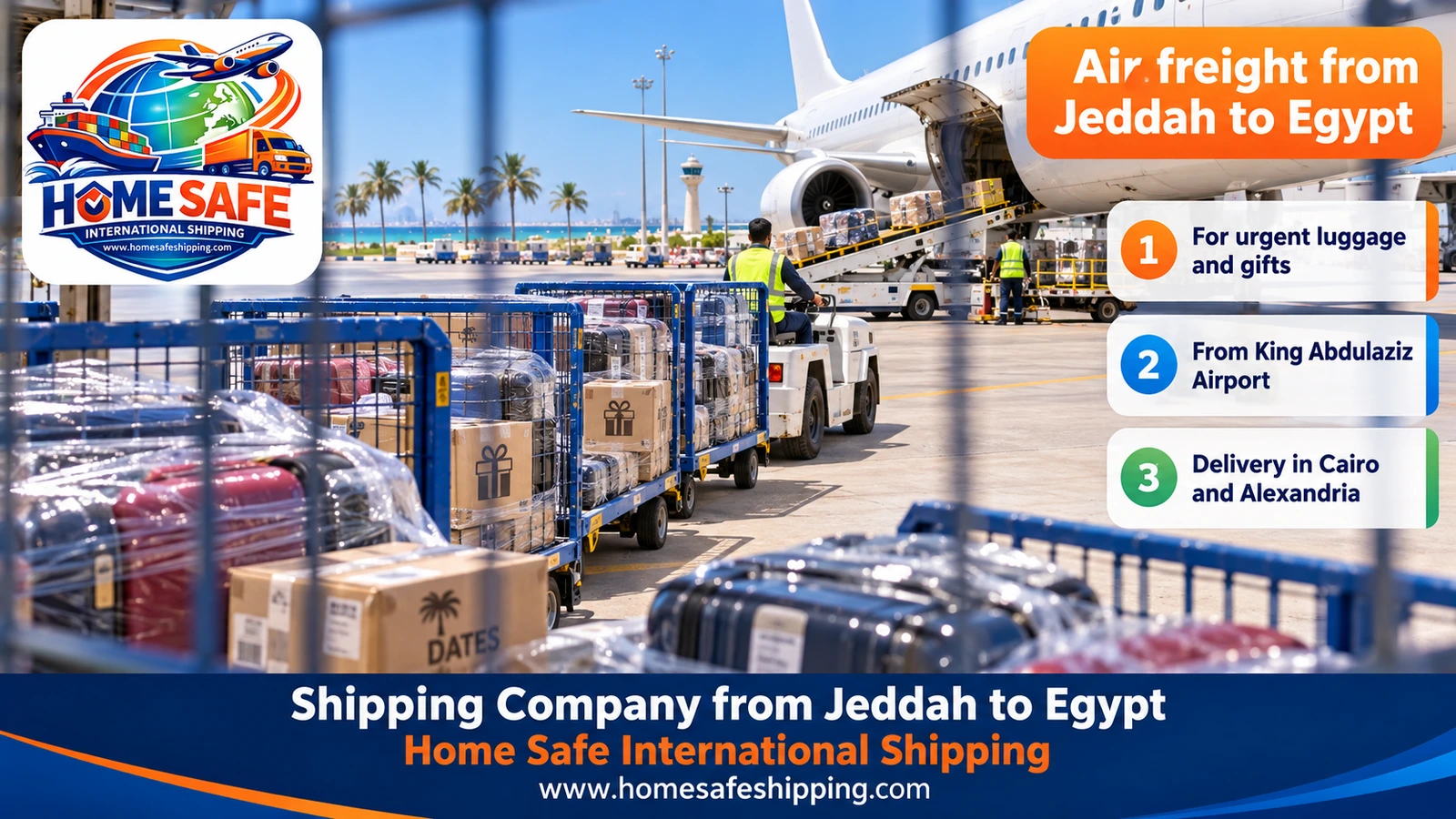 Air freight from Jeddah to Egypt