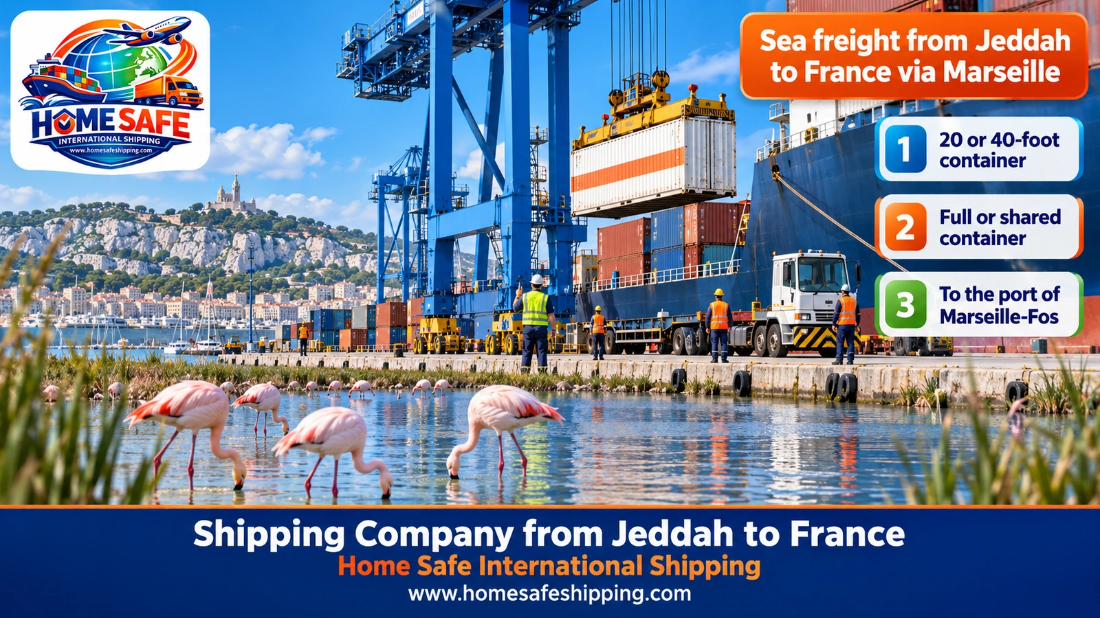 Sea freight from Jeddah to France via Marseille