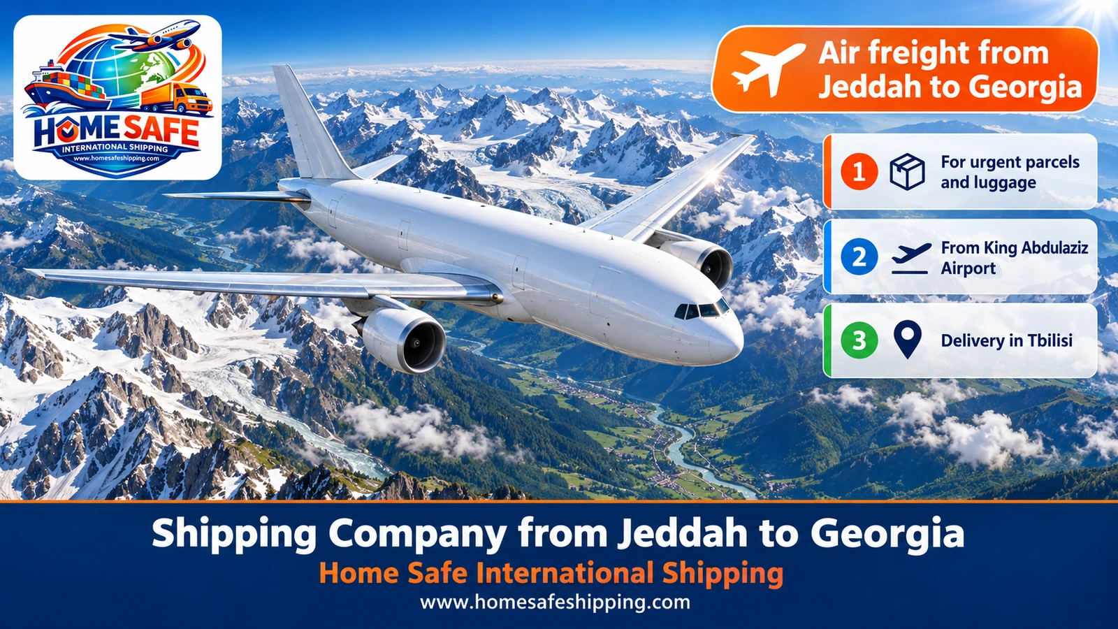 Air freight from Jeddah to Georgia
