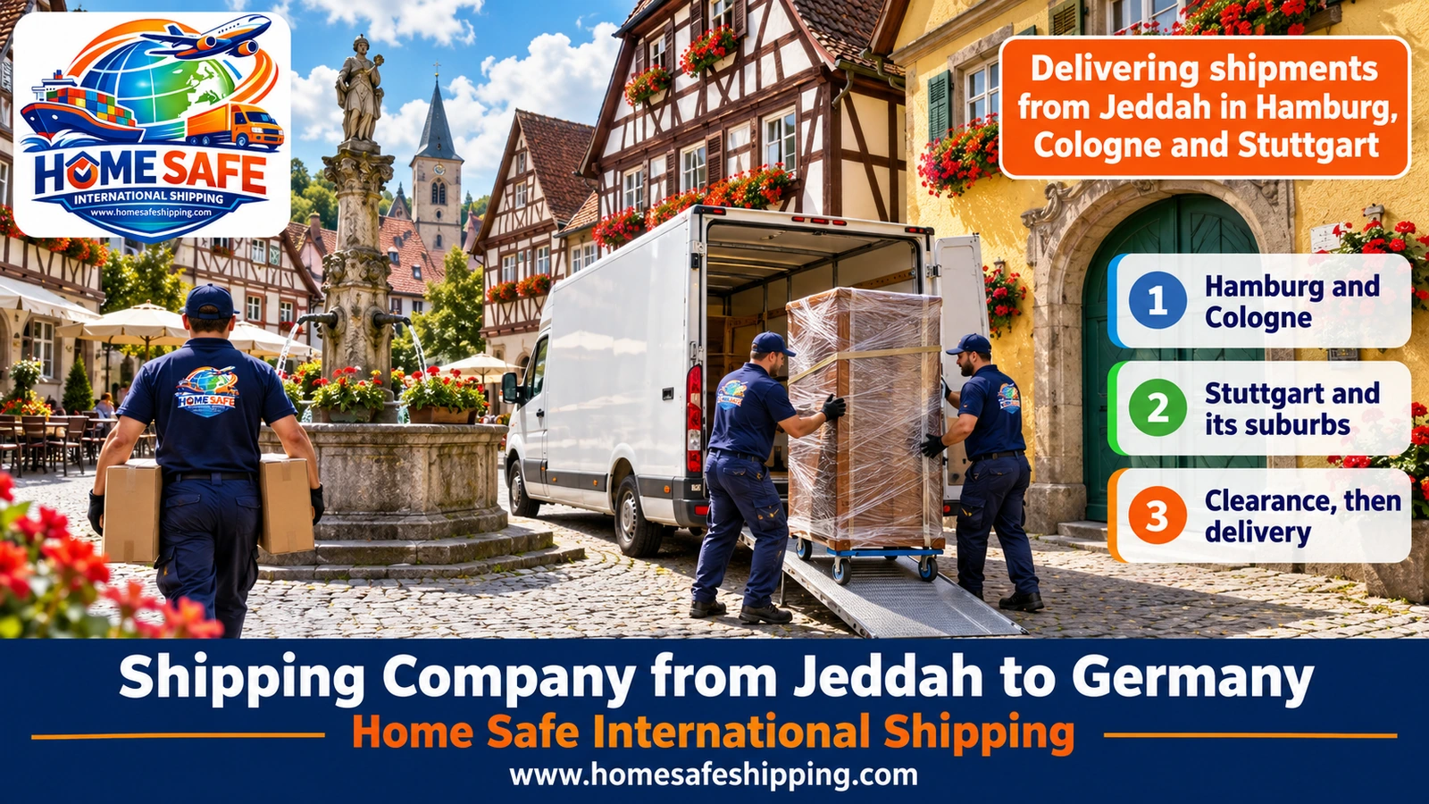 Delivering shipments from Jeddah in Hamburg, Cologne and Stuttgart