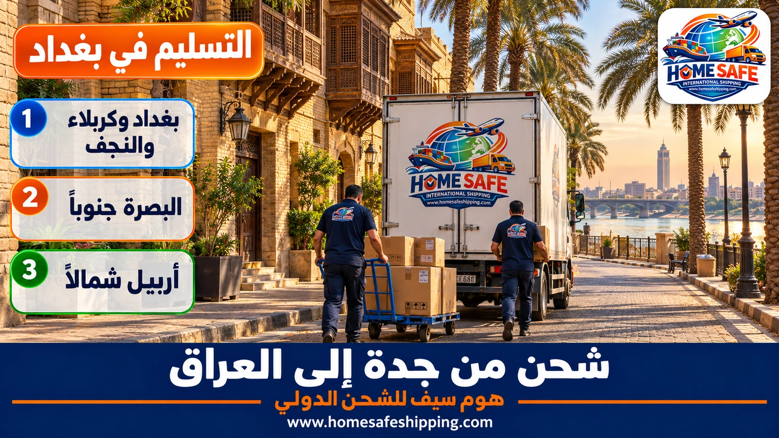 تسليم الشحنات في بغداد