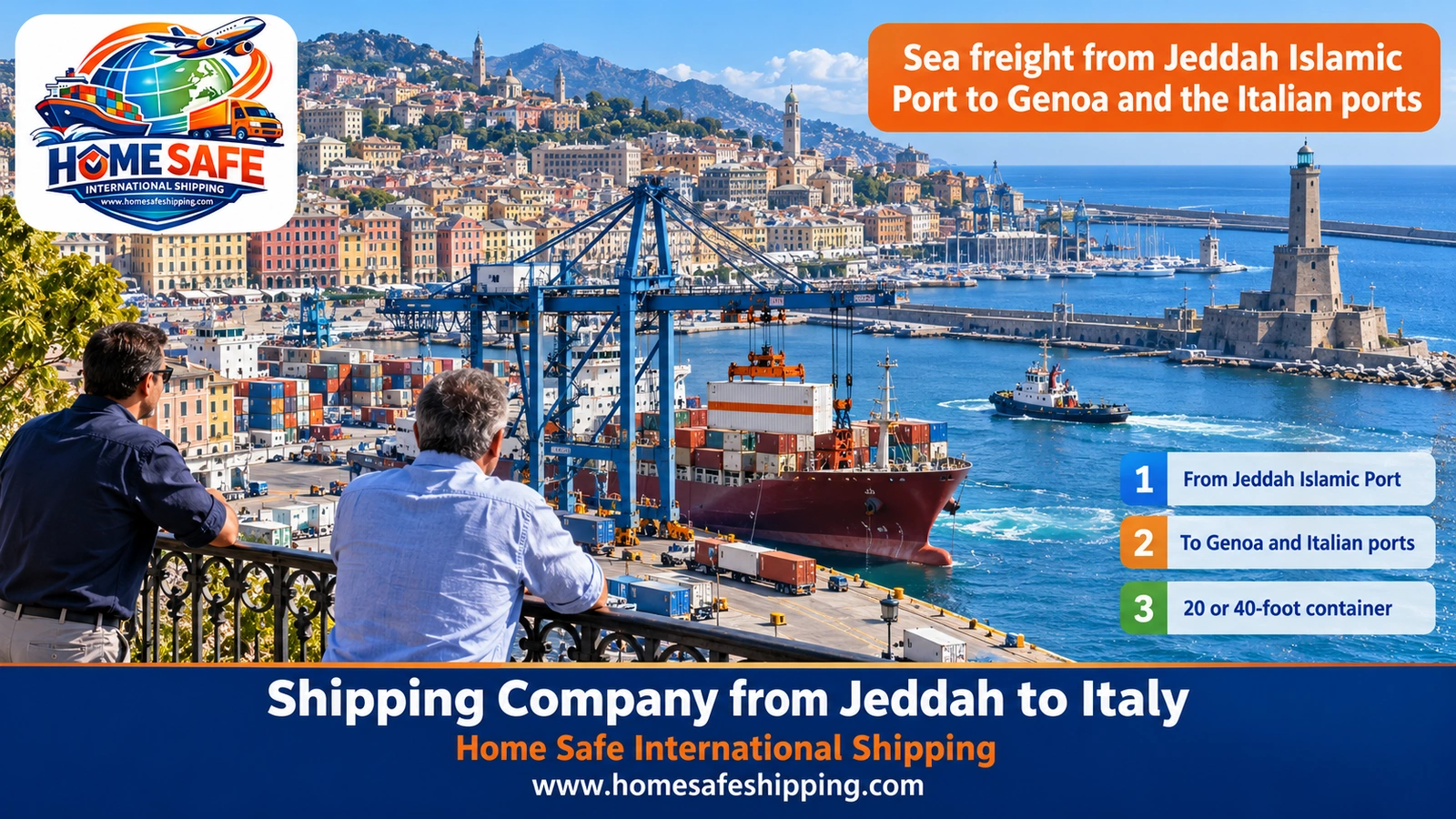 Sea freight from Jeddah Islamic Port to Genoa and the Italian ports