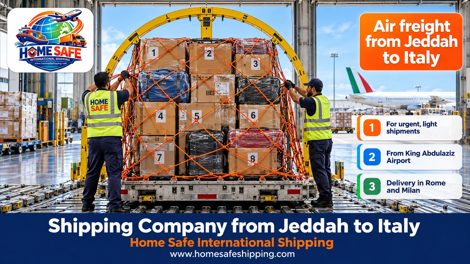 Air freight from Jeddah to Italy