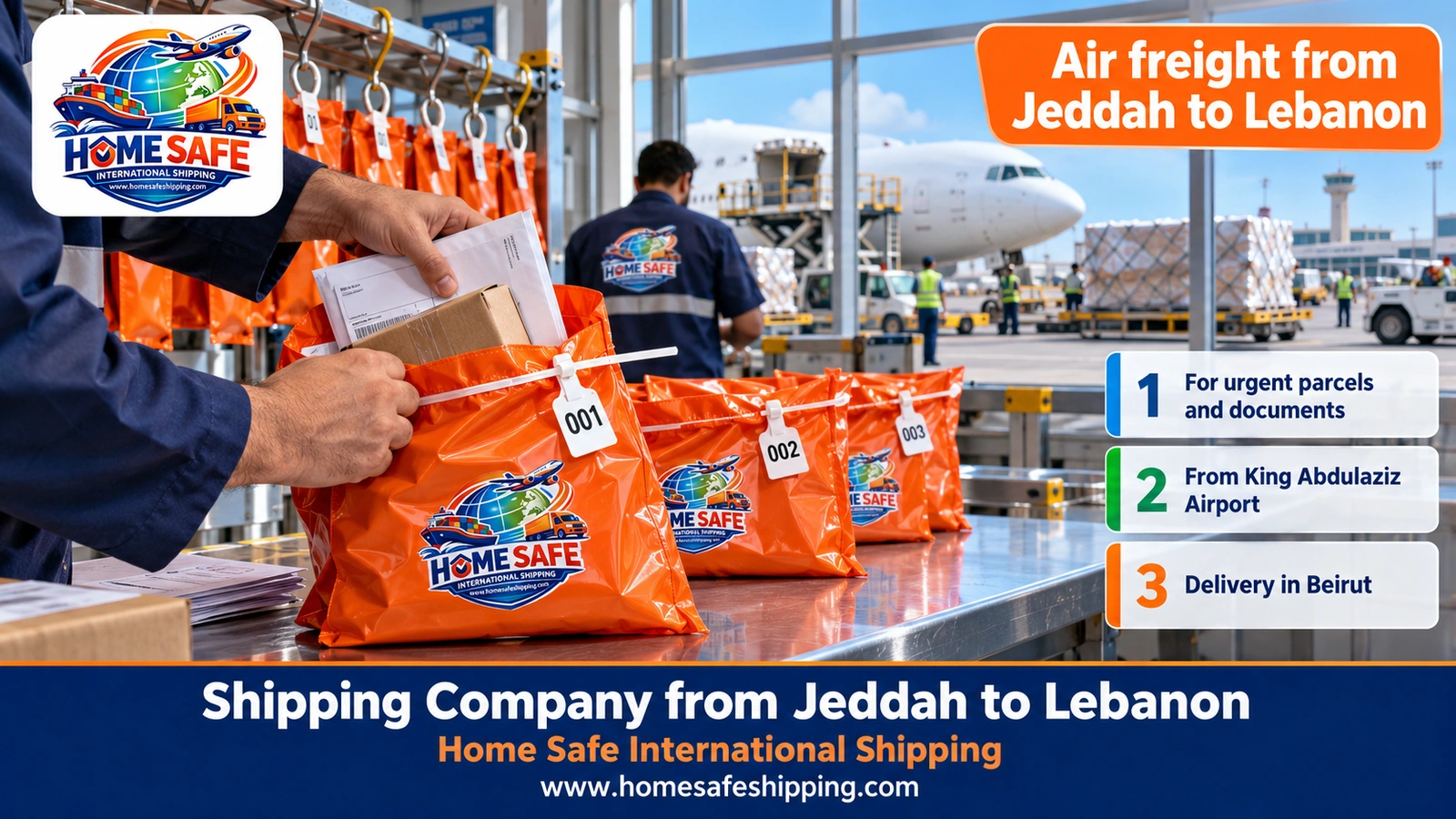 Air freight from Jeddah to Lebanon