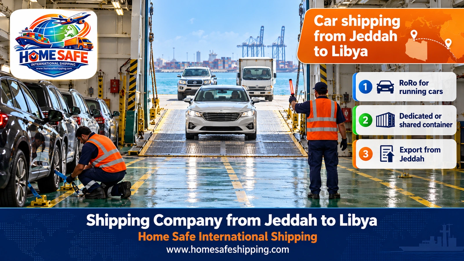 Shipping cars from Jeddah to Libya on a RoRo vessel