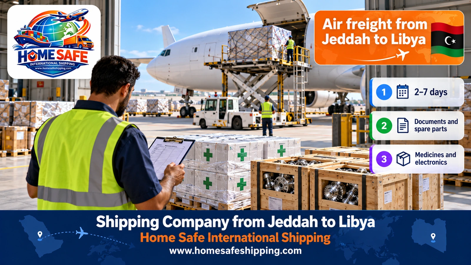 Air freight from Jeddah to Libya