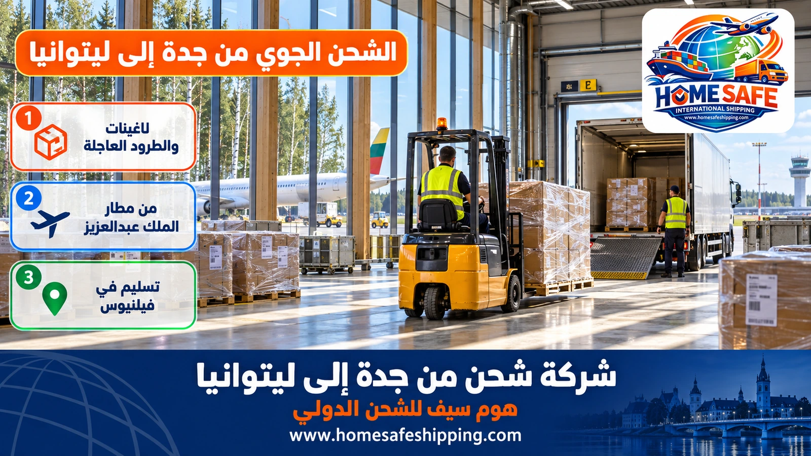 الشحن الجوي من جدة إلى ليتوانيا
