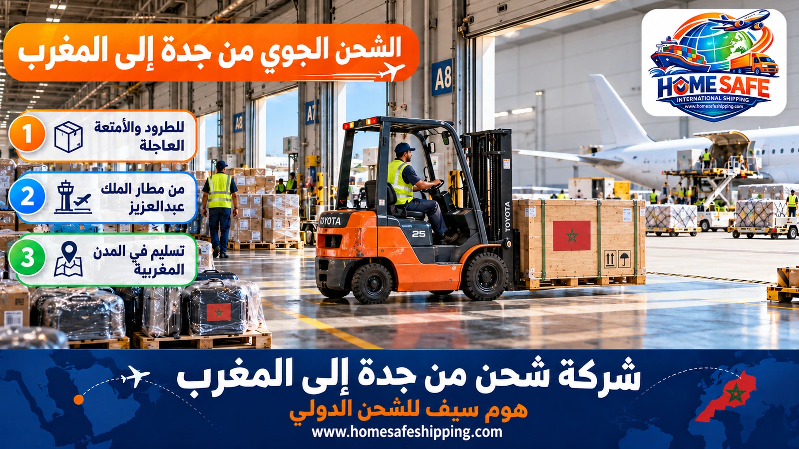 الشحن الجوي من جدة إلى المغرب