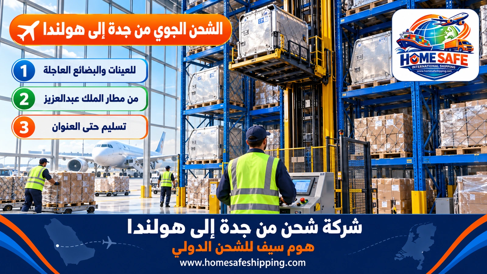 الشحن الجوي من جدة إلى هولندا