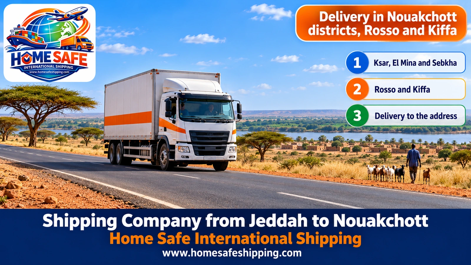 Delivery in Nouakchott districts, Rosso and Kiffa