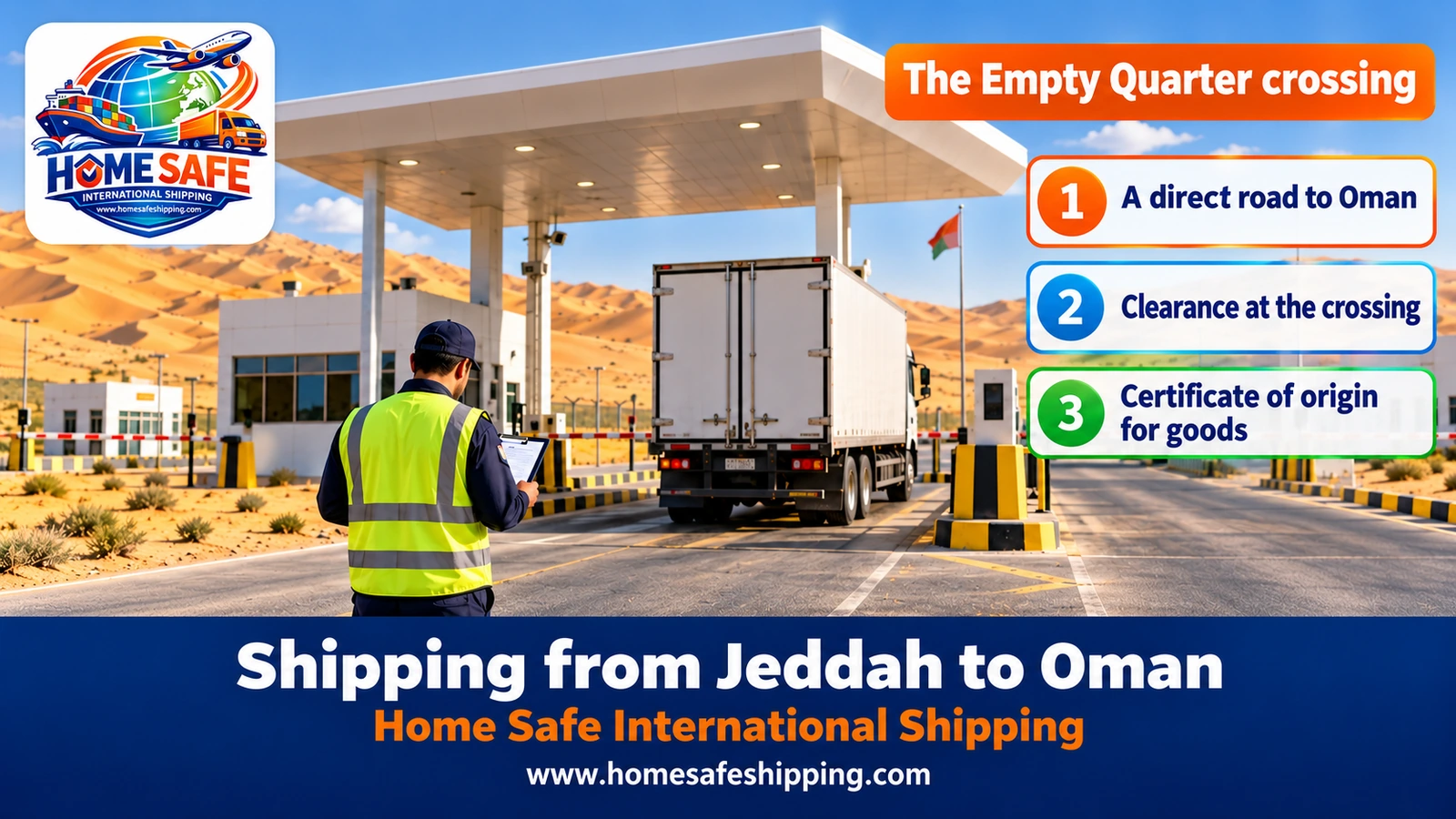 Shipments crossing to Oman through the Empty Quarter crossing