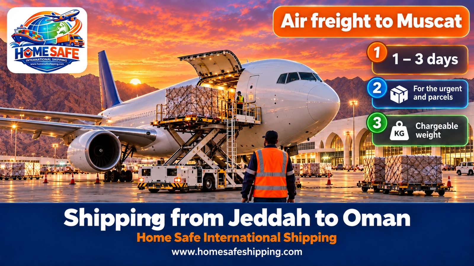 Air freight from Jeddah to Muscat
