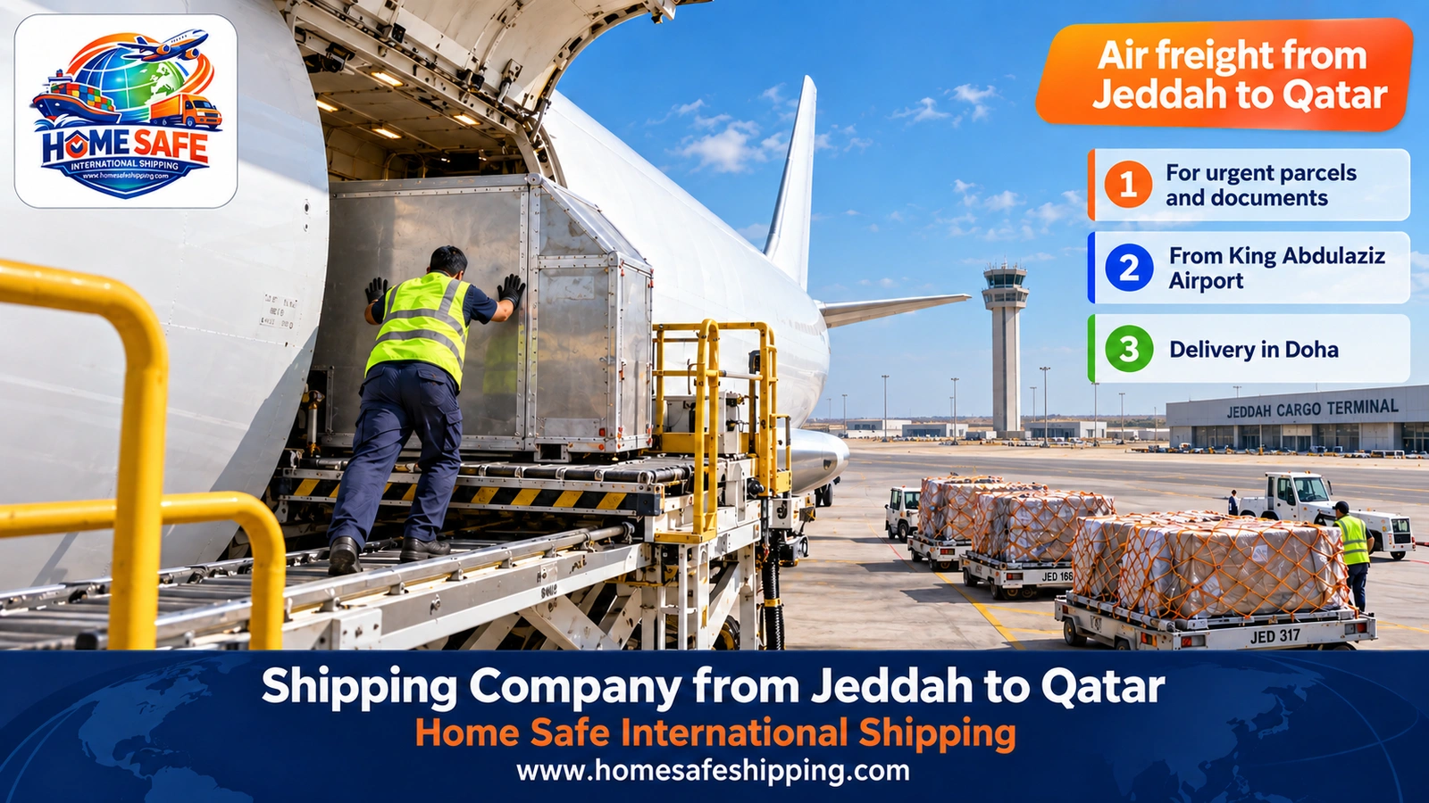 Air freight from Jeddah to Qatar