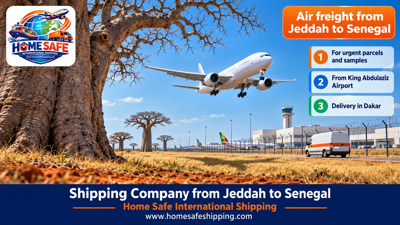 Air freight from Jeddah to Senegal