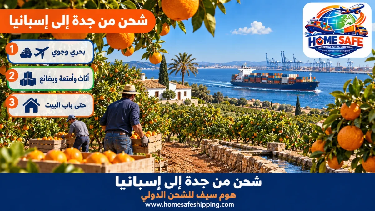 شحن من جدة إلى إسبانيا