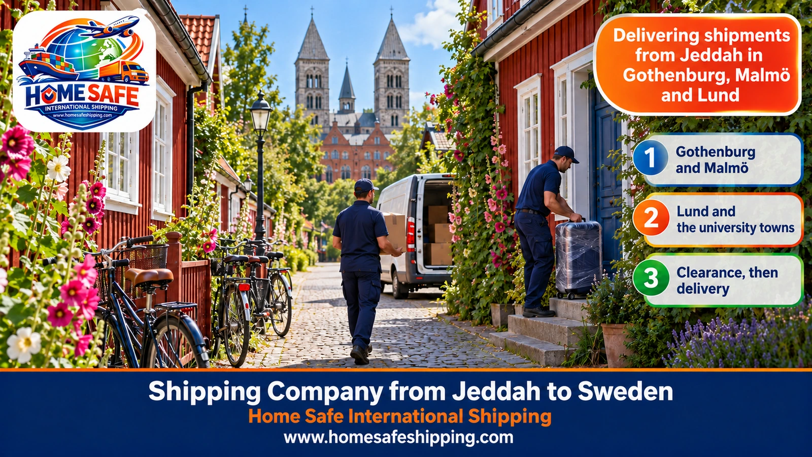 Delivering shipments from Jeddah in Gothenburg, Malmö and Lund