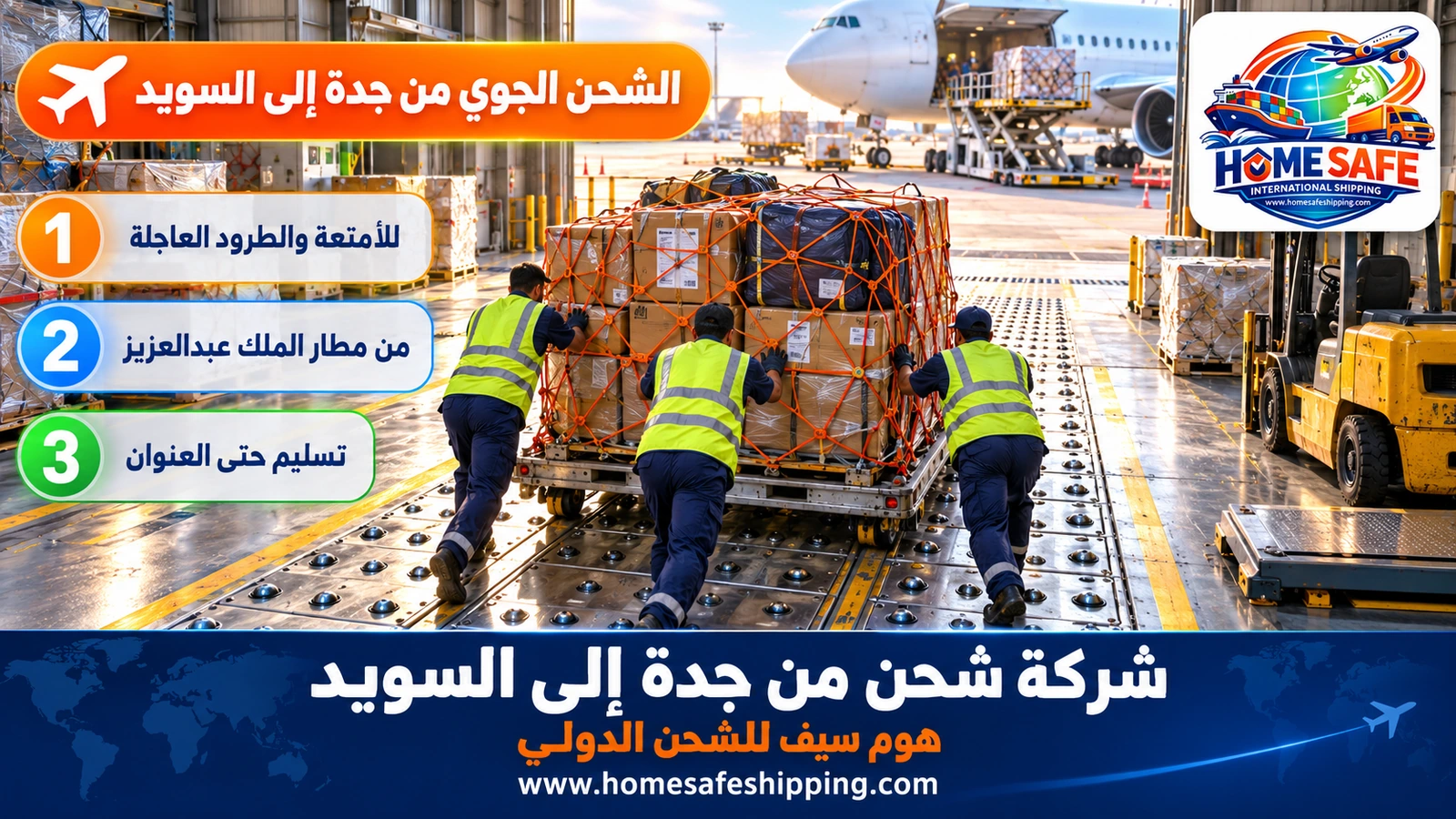 الشحن الجوي من جدة إلى السويد