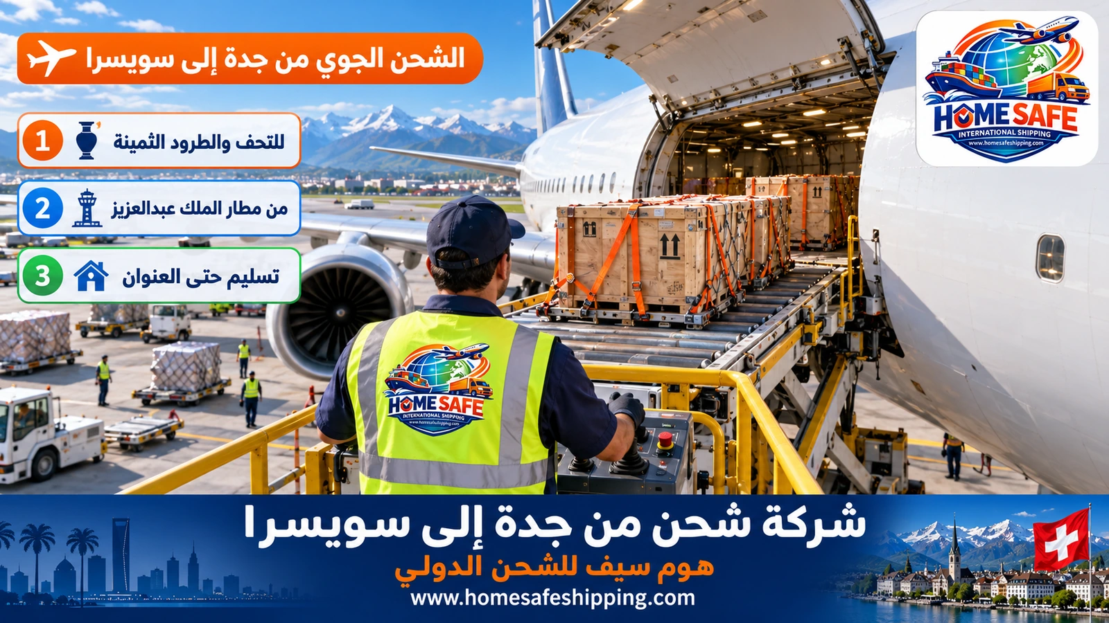 الشحن الجوي من جدة إلى سويسرا