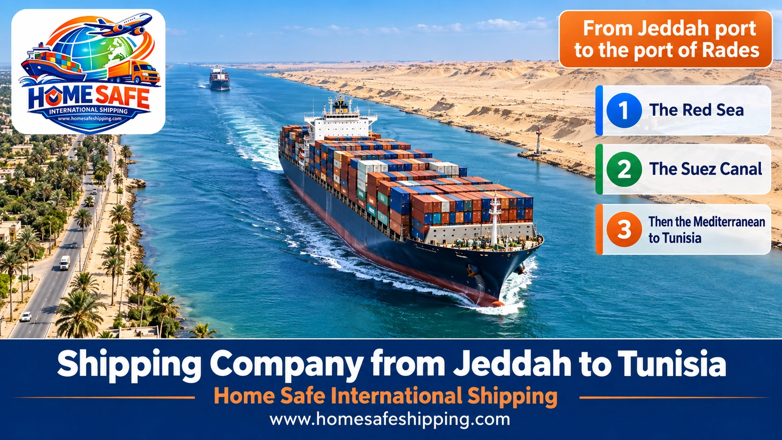 From Jeddah port to the port of Rades