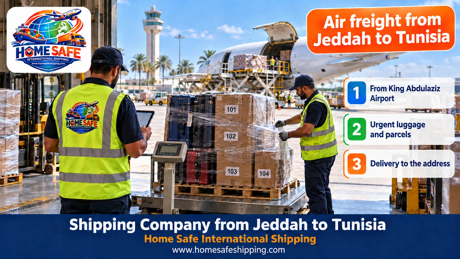 Air freight from Jeddah to Tunisia