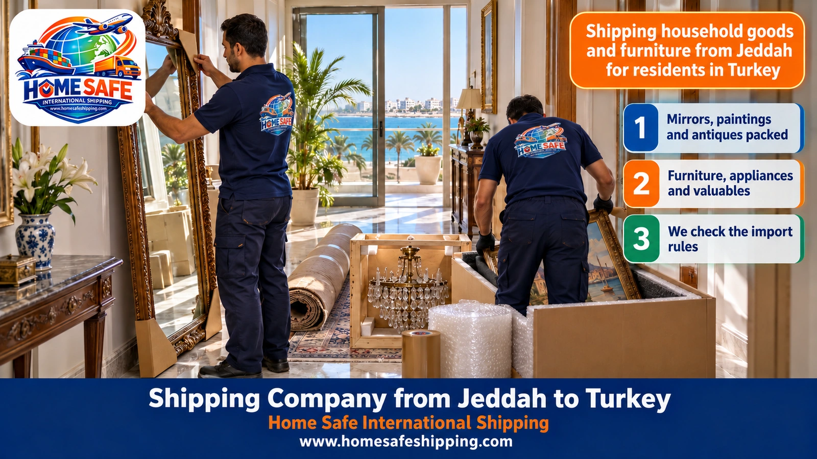 Shipping household goods and furniture from Jeddah for residents in Turkey