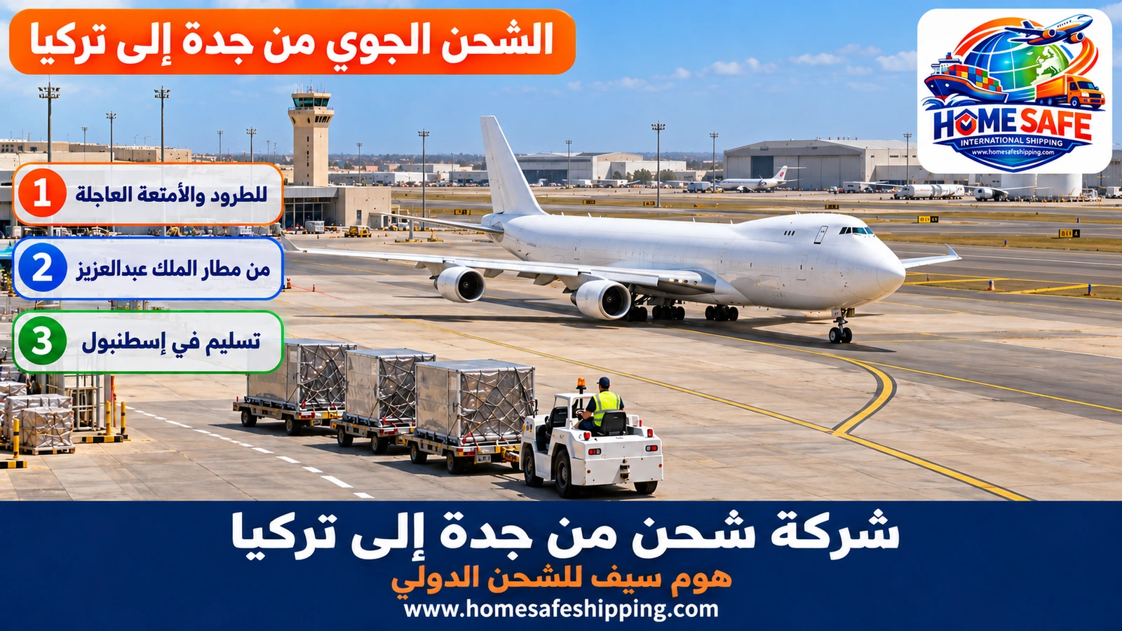 الشحن الجوي من جدة إلى تركيا