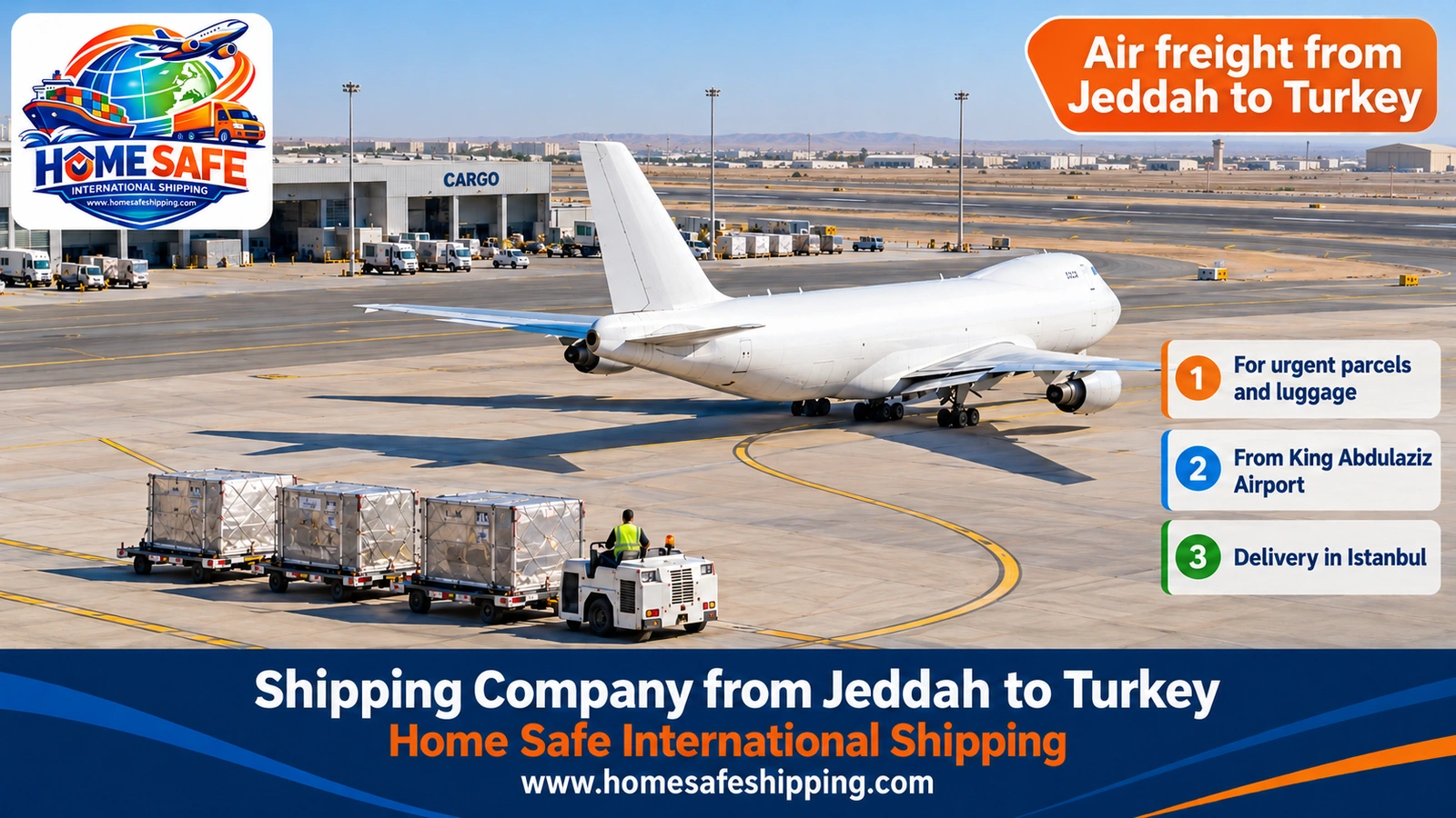 Air freight from Jeddah to Turkey