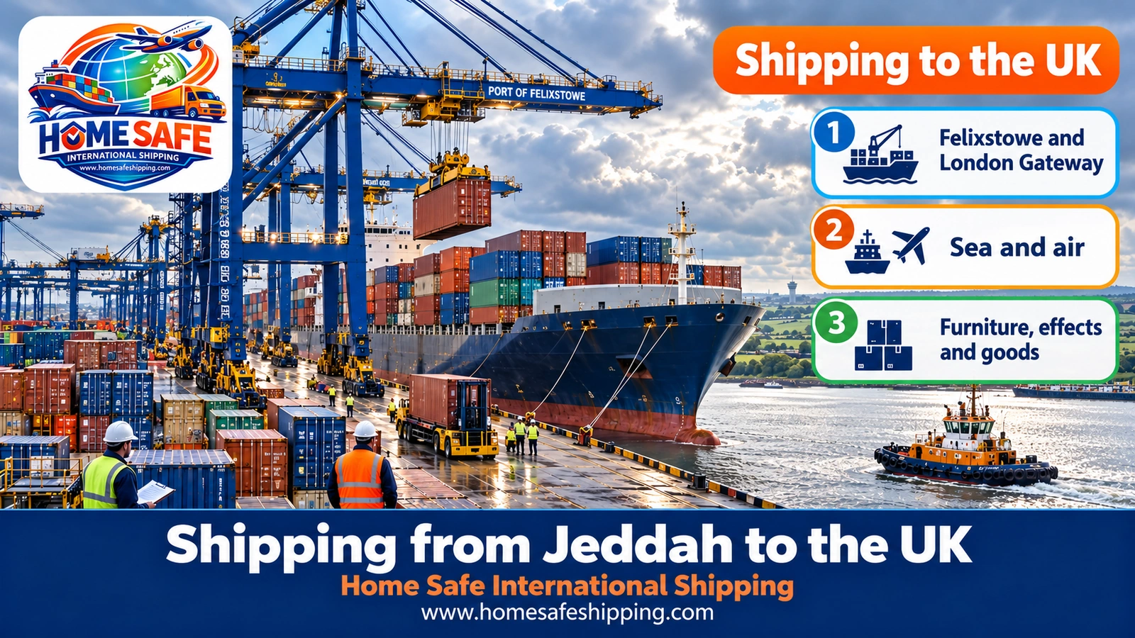 Shipping from Jeddah to the UK by sea