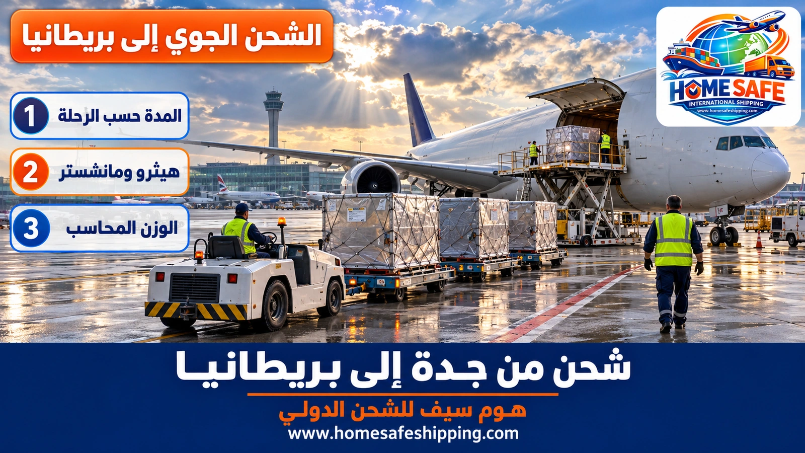 الشحن الجوي من جدة إلى بريطانيا