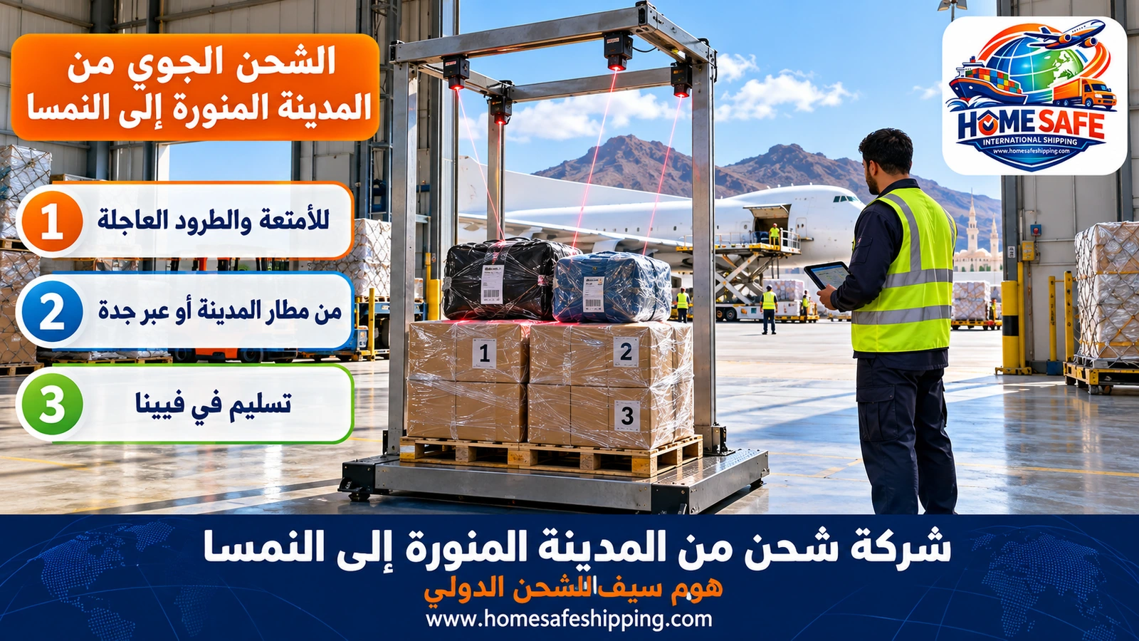 الشحن الجوي من المدينة المنورة إلى النمسا